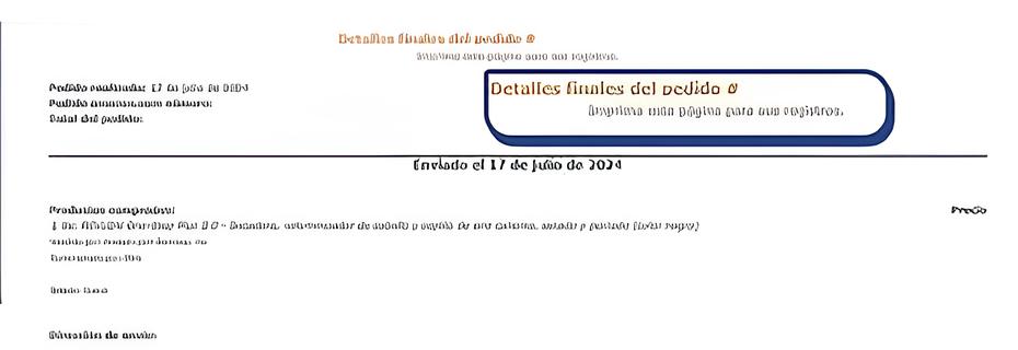 Ver Detalles del pedido de Amazon