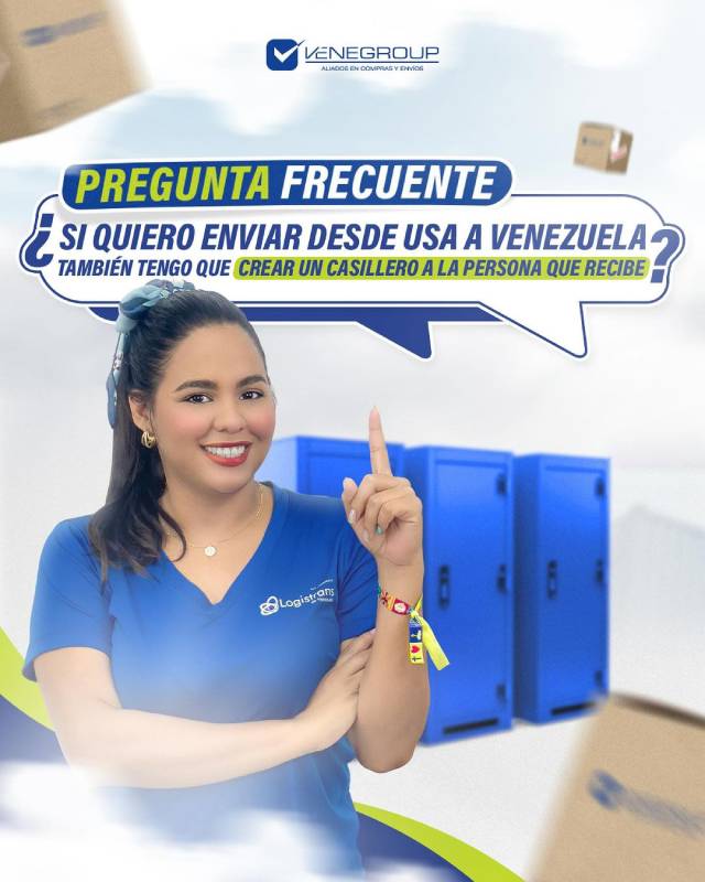 ¿Si quiero enviar desde USA a Venezuela también tengo que crear un casillero a la persona que recibe?