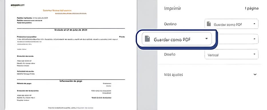 Guardar factura de Amazon como PDF